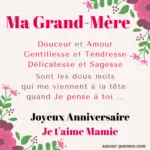 Message Bon anniversaire à sa grand-mère - Souhaits bonne fête mamie